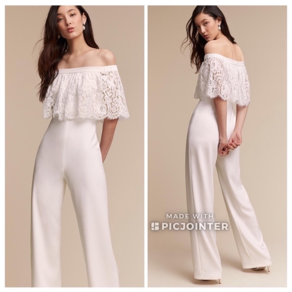Never been worn BHLDN white lace jumper. NWT!